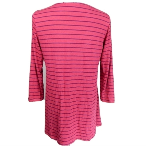 Cut Loose Pink Striped Asymmetrical Top - Picture 3 of 3